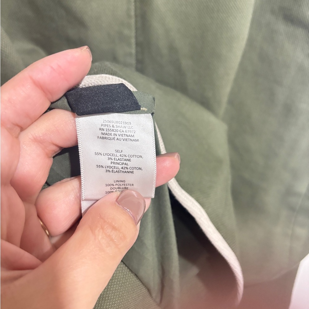 Veronica Beard Olive Button-Front Mini Dress - image 8